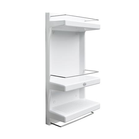 ชั้นวางติดผนัง 3 ชั้น QUEEN SH-CAB-W03-WT สีขาว