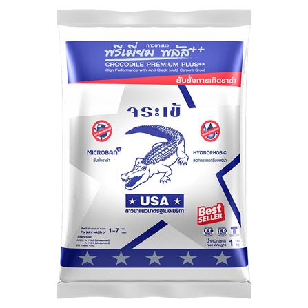 กาวยาแนวจระเข้ พรีเมี่ยมพลัส 1 กก. สีขาวไข่มุก