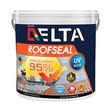 สีอะคริลิกกันซึม DELTA ROOFSEAL UV BLOCK CLEAR BASE เนียน 4 กก.