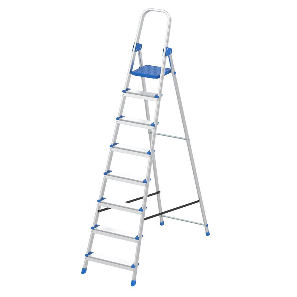 บันไดอะลูมิเนียมทรง A มีมือจับ MATALL WK4028-8 8 ขั้น