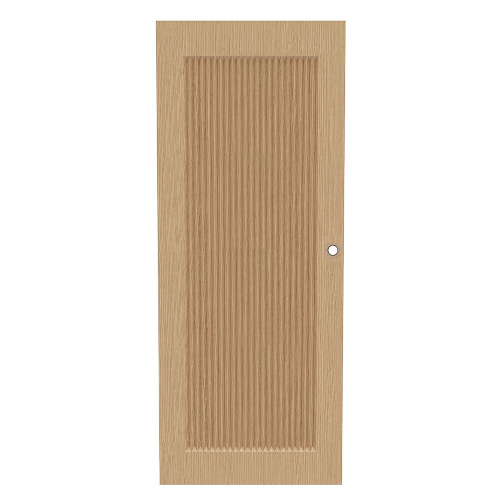 ประตูภายใน UPVC เจาะลูกบิด AZLE PZ05 80x200 ซม. สี NATURAL ASH WOOD