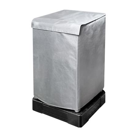 ผ้าคลุมเครื่องซักผ้าฝาบน 8-10 กก. CKR PLASTIC F-T003 64X64X96 ซม. สีเทาทึบ