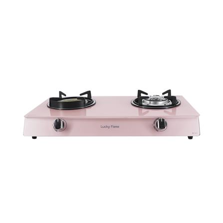 เตาแก๊สตั้งโต๊ะ 2 หัวแก๊ส LUCKY FLAME AG-2102S(P) สีชมพู