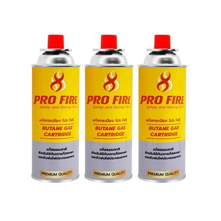 แก๊สกระป๋อง PRO FIRE PFG-250P3 แพ็ก 3 กระป๋อง