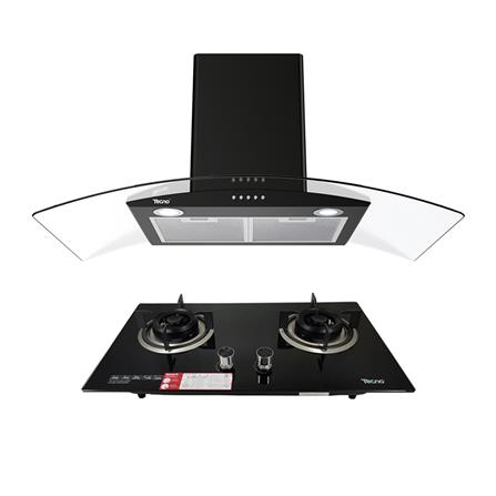 เตาฝัง+เครื่องดูดควัน TECNOSTAR HB111 GB+HD3490 BB