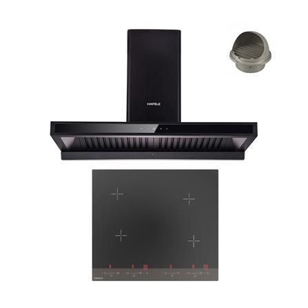 เตาฝัง+เครื่องดูดควัน HAFELE PLUS-4C+BAYU 90