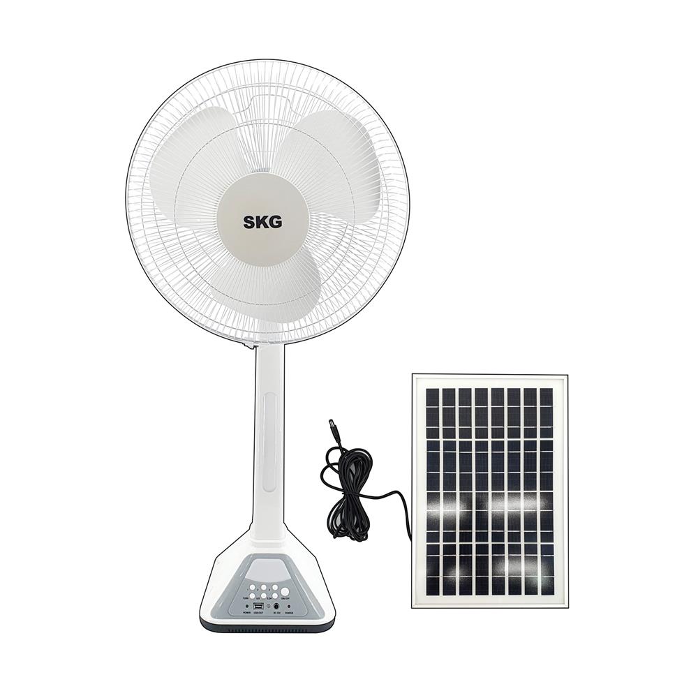 พัดลมโซล่าเซลล์ 14 นิ้ว SKG SK-1105L สีขาว