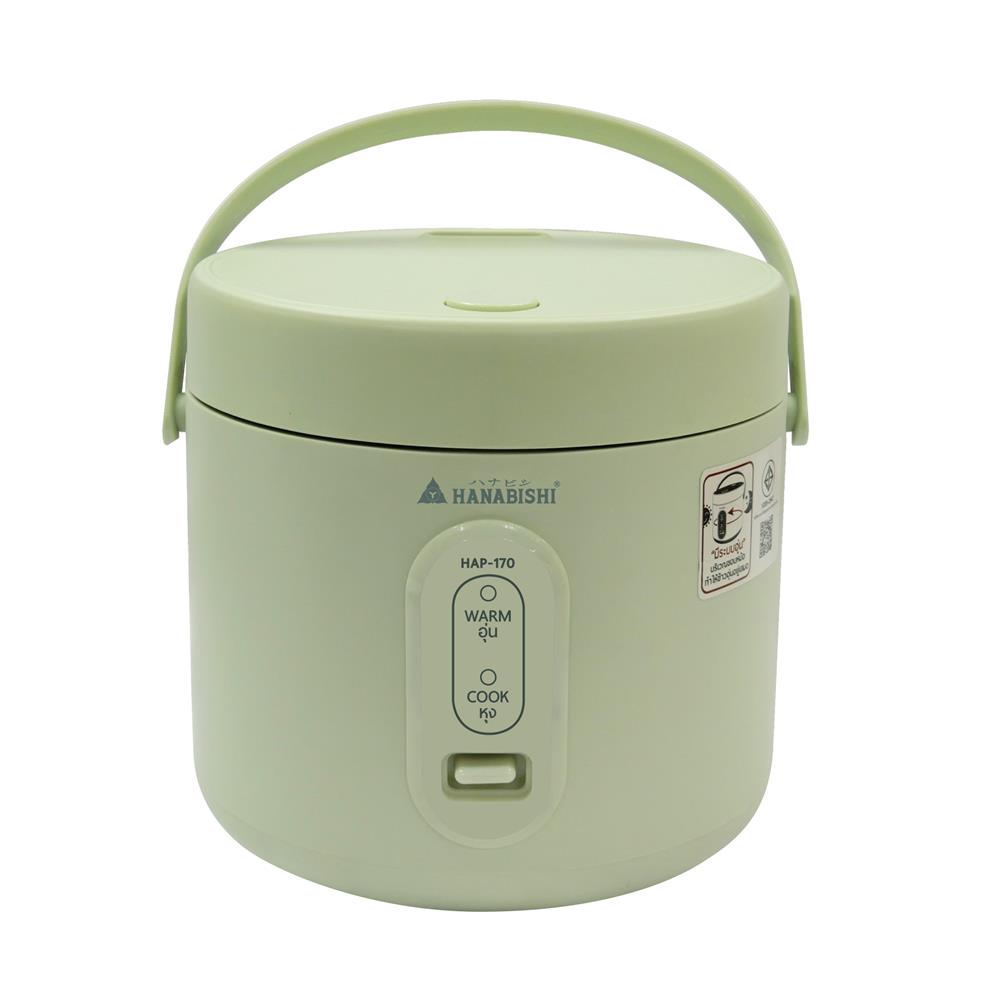 หม้อหุงข้าว MANUAL HANABISHI HAP-170 1 ลิตร สีเขียว
