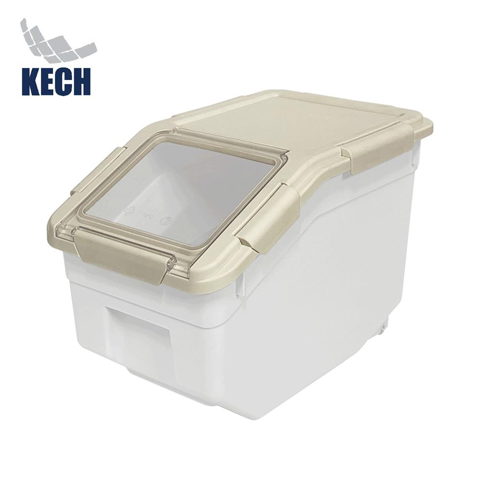ถังข้าวสารฝาล็อก KECH AIR LOCK 10 กก. สีขาว/ครีม