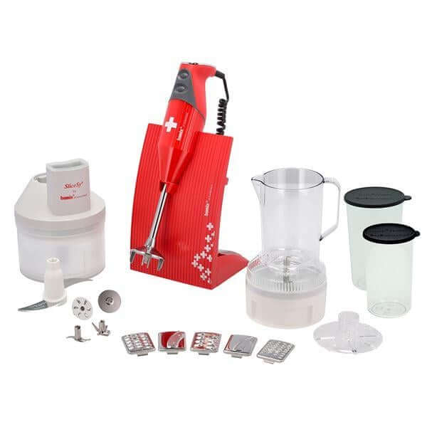 เครื่องปั่นอาหารแบบมือถือ Bamix Switzerland MA0728-RE Superbox 200W สีแดง