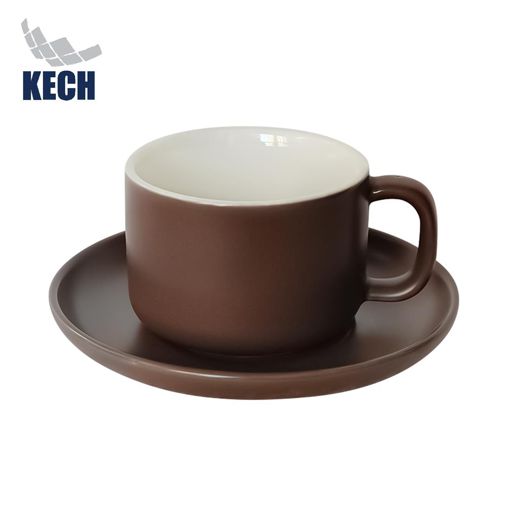 ชุดกาแฟ PORCELAIN 245 มล. KECH TWO TONE สีน้ำตาล