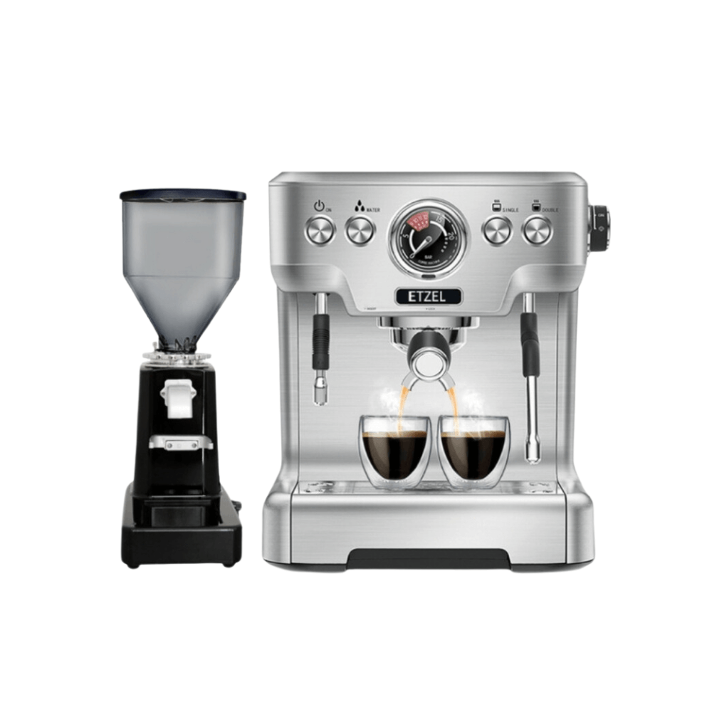 เครื่องชงกาแฟ ETZEL SN6570 + เครื่องบดเมล็ดกาแฟ ETZEL SN019 (Set สำหรับเปิดร้าน)
